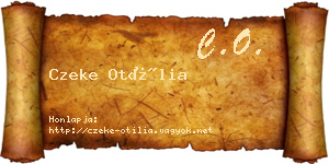 Czeke Otília névjegykártya